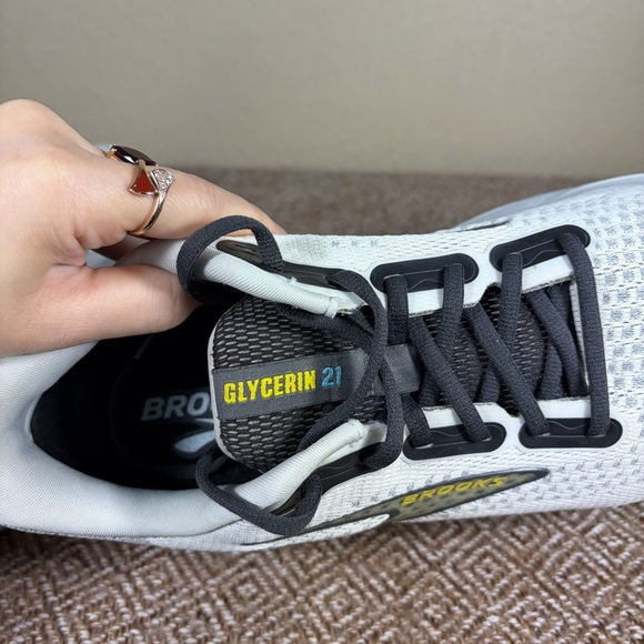 Brooks Mens Glycerin 21 Running Walking Sneakers Shoes Sz 12 Wide 2E Gorpcore - Picture 9 of 13